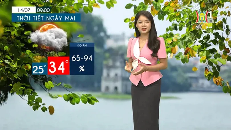 Dự báo thời tiết chiều và tối | 13/07/2024