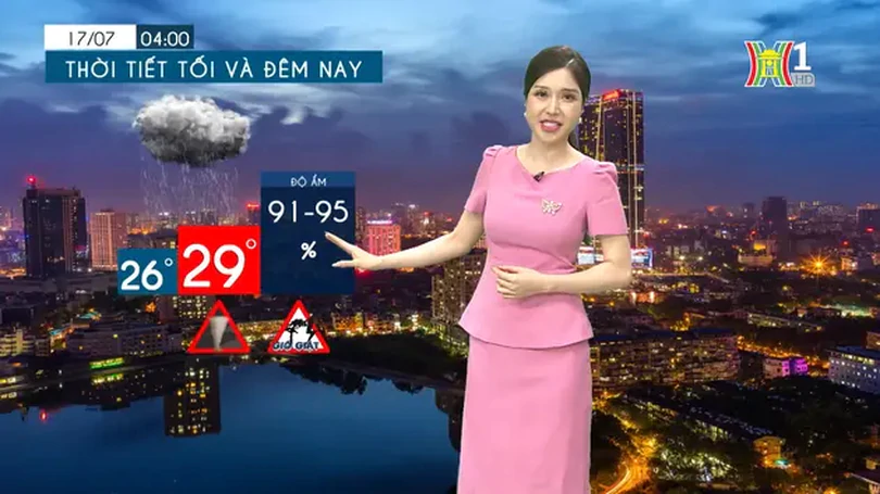 Dự báo thời tiết chiều và tối | 16/07/2024