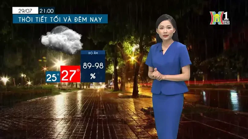 Dự báo thời tiết chiều và tối | 29/07/2024