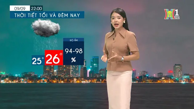 Dự báo thời tiết chiều và tối | 09/09/2024