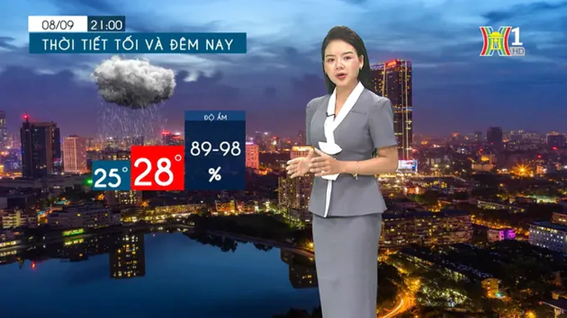 Dự báo thời tiết chiều và tối | 08/09/2024