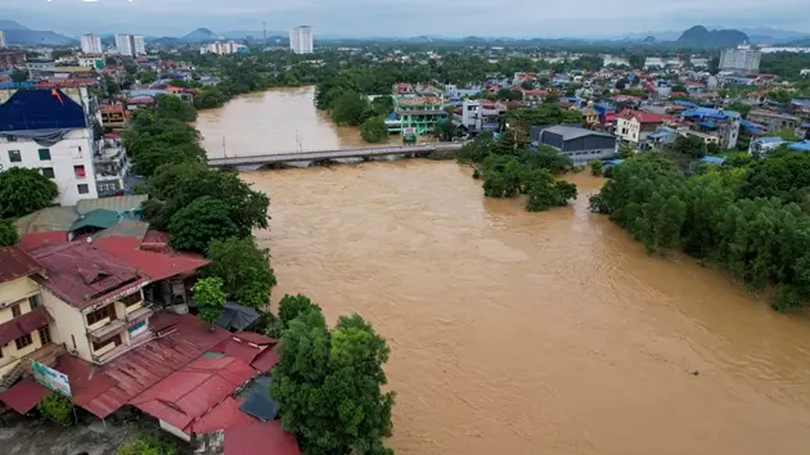 Mực nước sông Cầu tiếp tục dâng cao tại Thái Nguyên