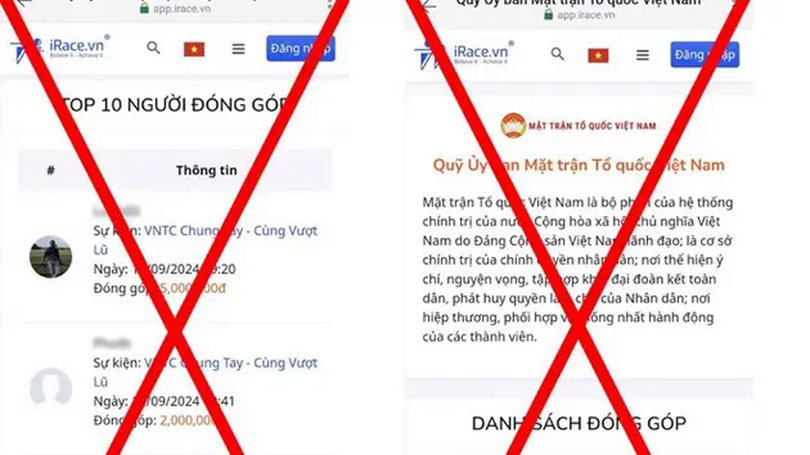 Cảnh báo nhiều tài khoản giả mạo MTTQ kêu gọi ủng hộ