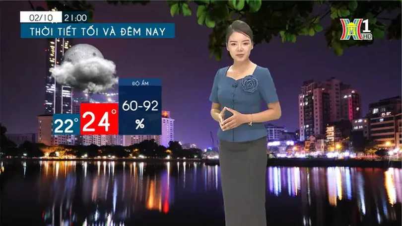Dự báo thời tiết chiều và tối | 02/10/2024
