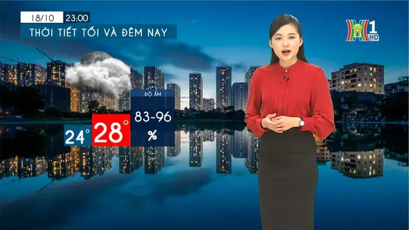 Dự báo thời tiết tối | 18/10/2024