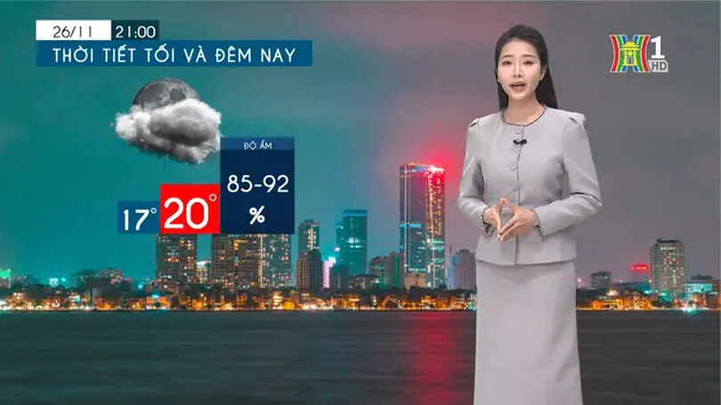 Dự báo thời tiết tối | 26/11/2024