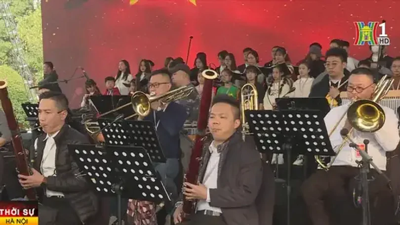Tổng duyệt chương trình 'Khúc quân hành vang mãi non sông'