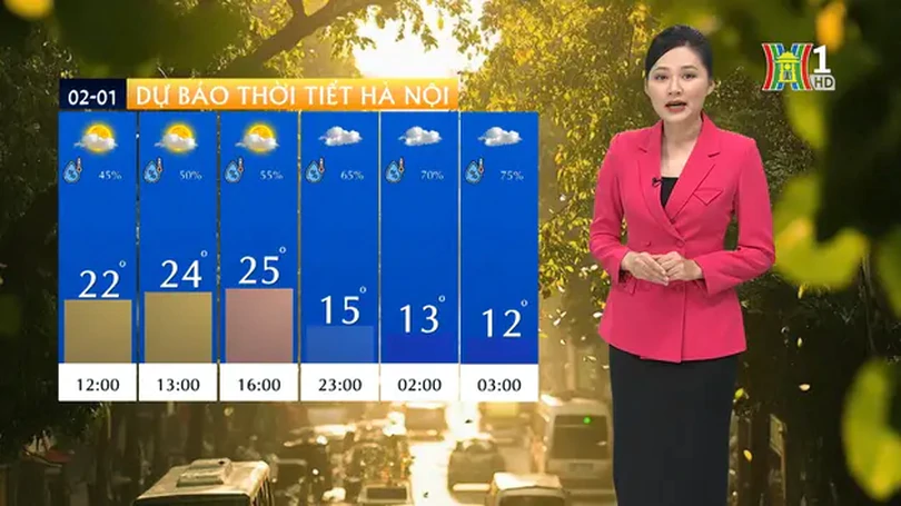 Dự báo thời tiết trưa | 02/01/2025
