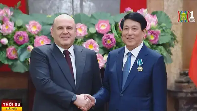 Thủ tướng Liên bang Nga hội kiến Chủ tịch nước Lương Cường