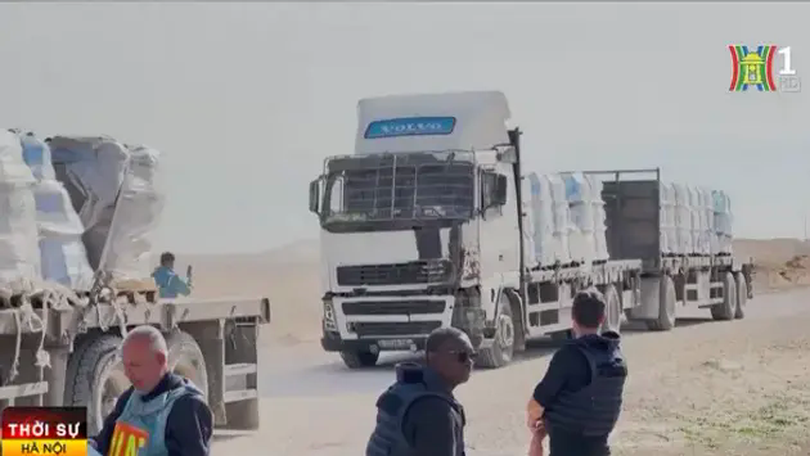 Đoàn xe cứu trợ vào Gaza sau lệnh ngừng bắn