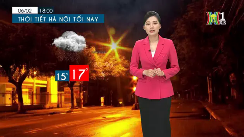 Dự báo thời tiết tối | 06/02/2025
