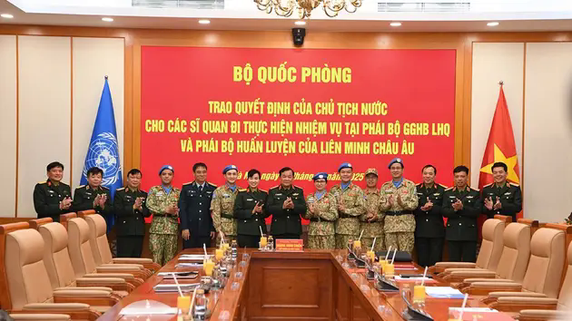 Việt Nam cử thêm sĩ quan tham gia gìn giữ hòa bình