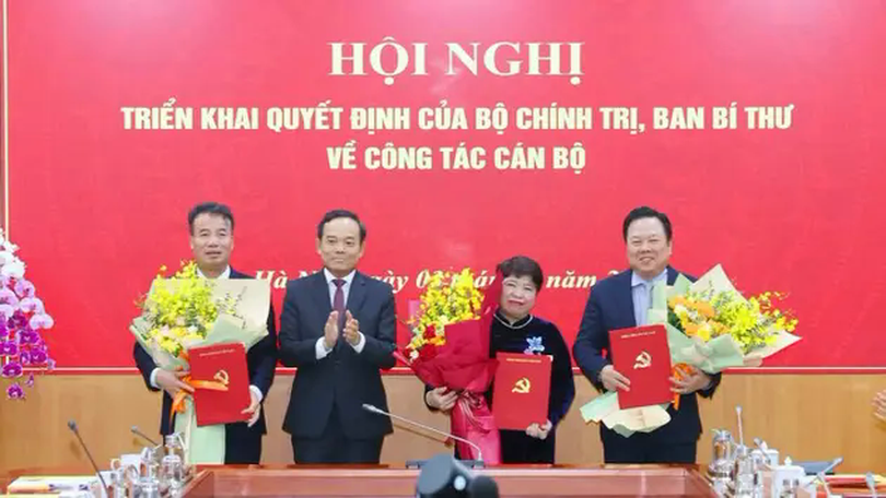 Bổ nhiệm ba Phó Trưởng Ban Chính sách, chiến lược Trung ương