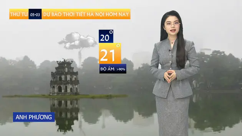 Dự báo thời tiết trưa | 05/03/2025