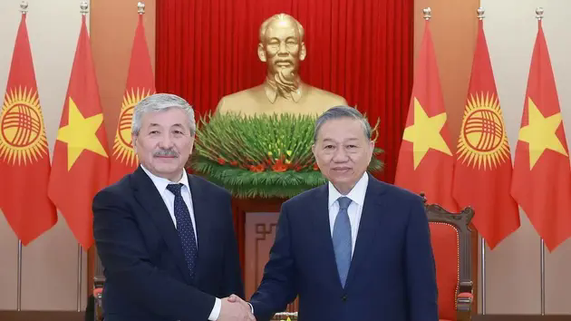 Tổng Bí thư Tô Lâm tiếp Thủ tướng Kyrgyzstan