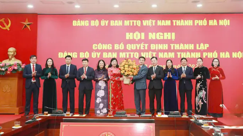 Thành lập Đảng bộ Ủy ban MTTQ thành phố Hà Nội