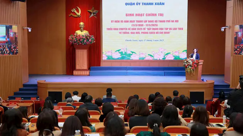 Sinh hoạt chính trị kỷ niệm 95 năm Đảng bộ Hà Nội