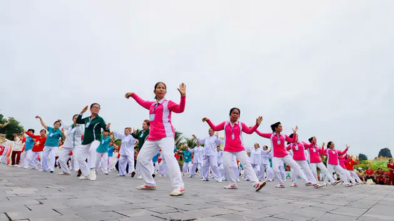 Niềm vui thể dục dưỡng sinh của người cao tuổi