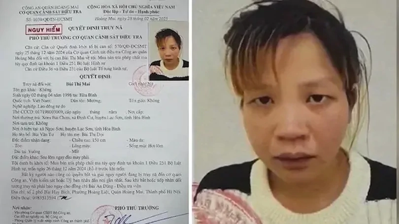 Thiếu nữ mua bán ma túy trái phép bị truy nã
