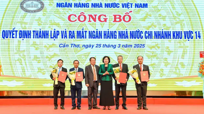 Thành lập Ngân hàng Nhà nước chi nhánh Khu vực 14
