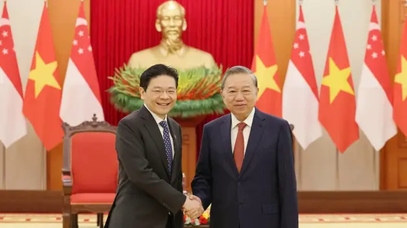 Tổng Bí thư Tô Lâm tiếp Thủ tướng Singapore Lawrence Wong