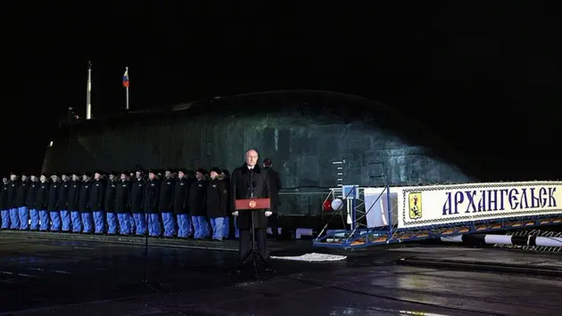 Tổng thống Nga Putin dự lễ hạ thủy tàu ngầm hạt nhân