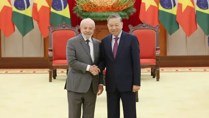 Tổng Bí thư Tô Lâm tiếp Tổng thống Brazil Lula da Silva