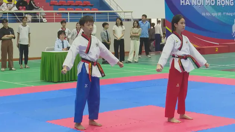 600 VĐV tranh tài tại giải Teakwondo Hà Nội mở rộng 2025