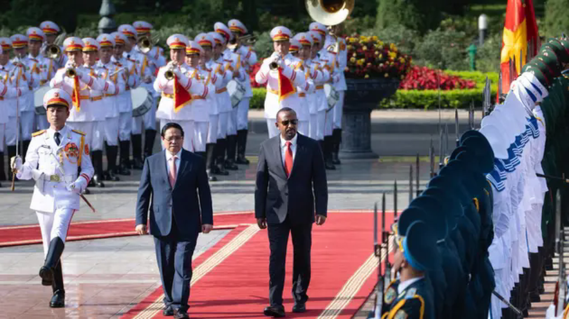 Lễ đón Thủ tướng Ethiopia thăm chính thức Việt Nam