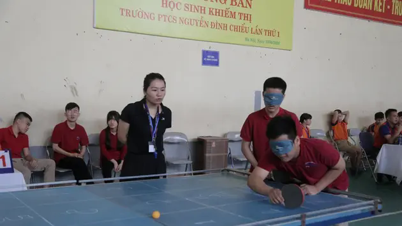 Giải bóng bàn đầu tiên cho học sinh khiếm thị