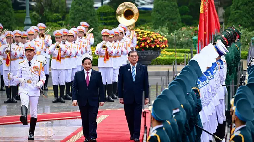 Thủ tướng Phạm Minh Chính chủ trì lễ đón Thủ tướng Nhật Bản
