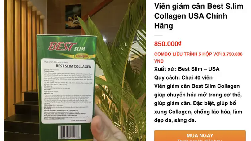 Yêu cầu gỡ quảng cáo sản phẩm chứa chất cấm