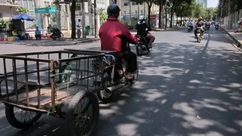 Khó xử lý xe ba bánh, tự chế ở ngoại thành