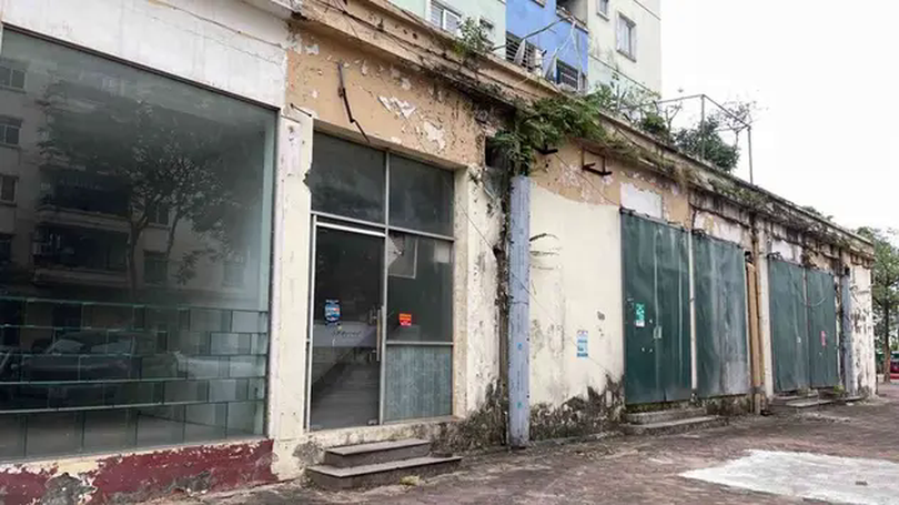 Loạt ki ốt bỏ hoang tại khu đô thị Việt Hưng