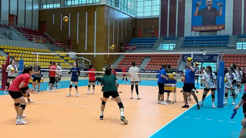 Nhà thi đấu Đông Anh sẵn sàng cho giải AVC Nations Cup