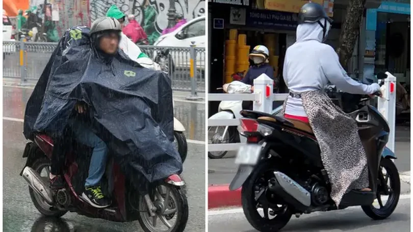 Nguy cơ tai nạn từ áo mưa, áo chống nắng