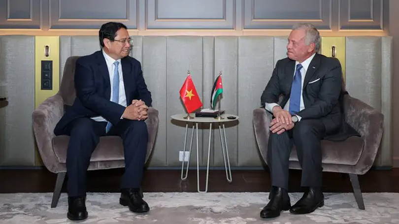 Thủ tướng Phạm Minh Chính hội kiến Quốc vương Jordan