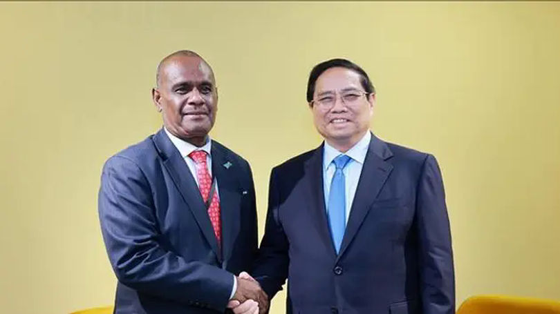 Thủ tướng Phạm Minh Chính gặp Thủ tướng Solomon