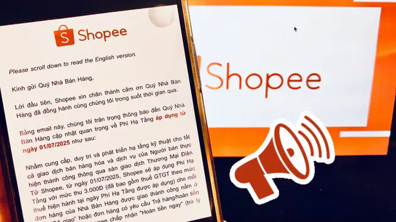 Shopee lý giải mục đích thu phí hạ tầng 3.000 đồng/đơn