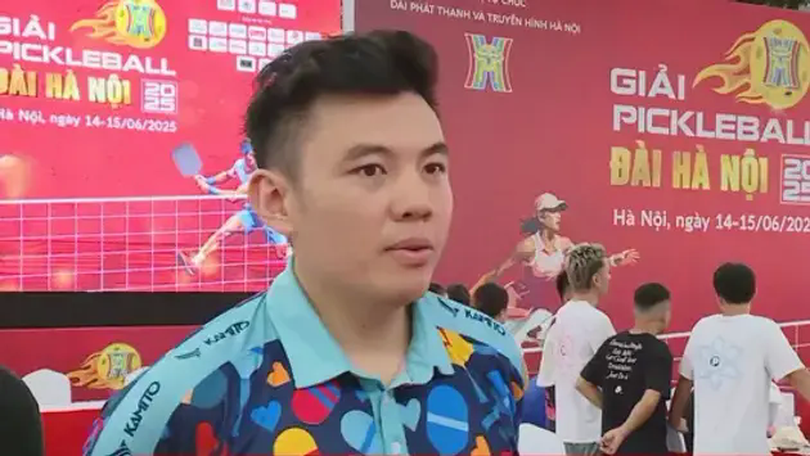 Lý Hoàng Nam tạo điểm nhấn tại Pickleball Đài Hà Nội 2025