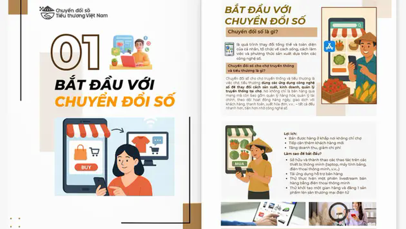 Ra mắt sổ tay hướng dẫn tiểu thương chuyển đổi số