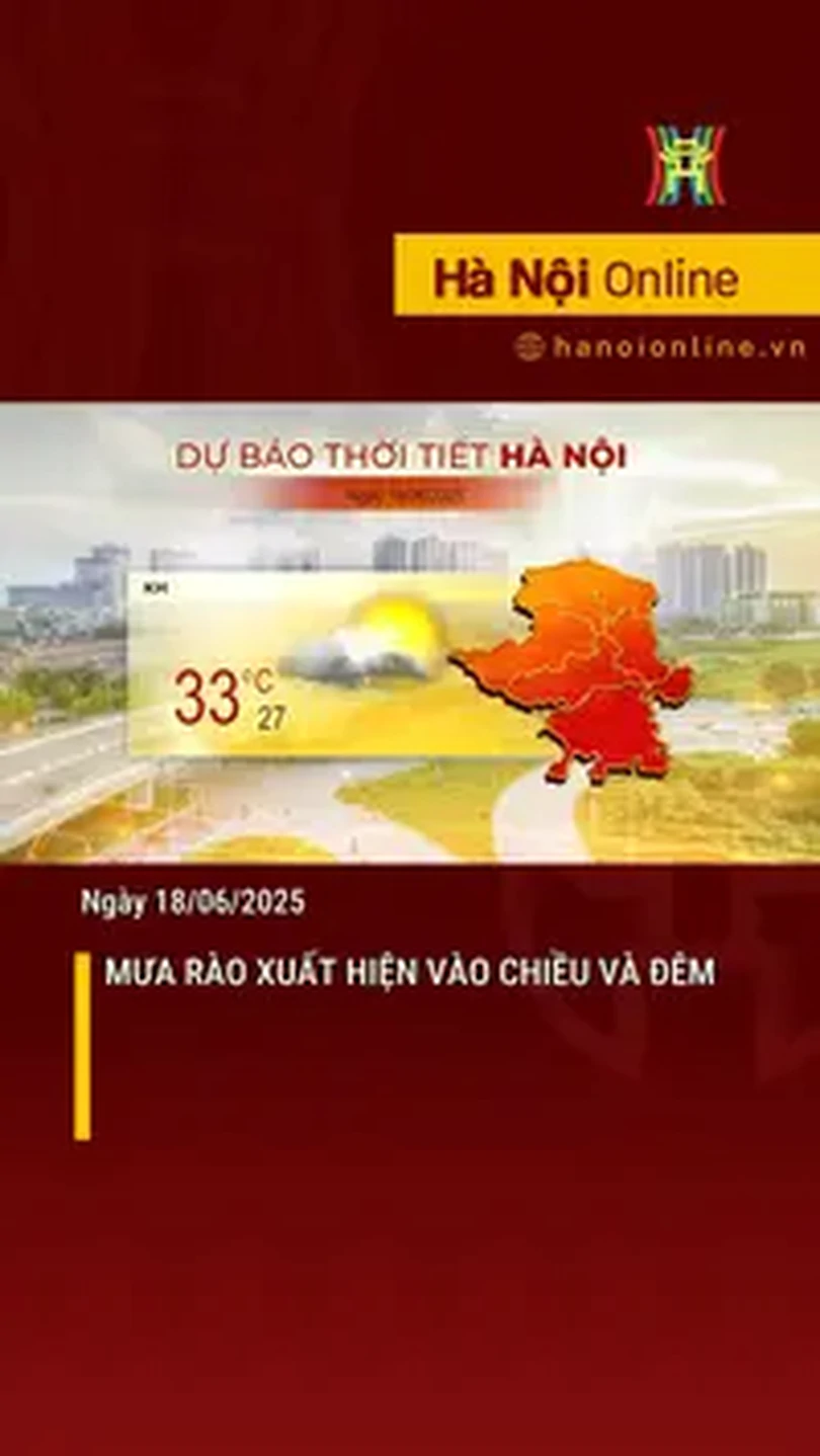 Mưa rào xuất hiện nhiều vào chiều và đêm