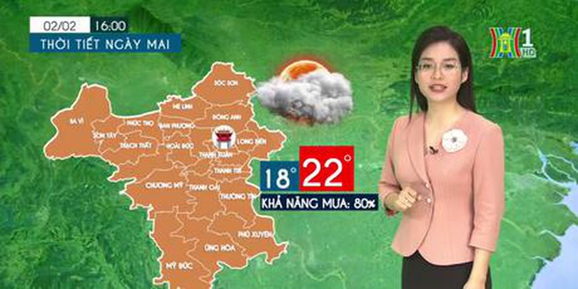 Dự báo thời tiết ngày 02/02/2023