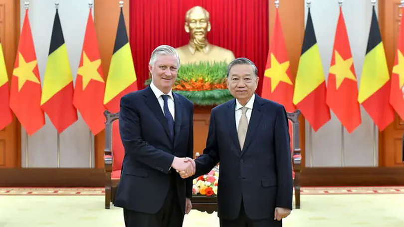 Tổng Bí thư Tô Lâm tiếp Nhà vua Bỉ Philippe