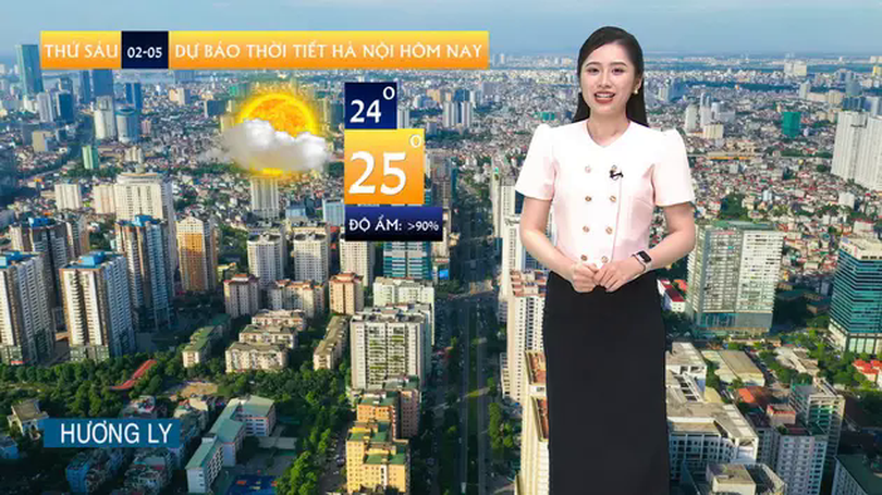 Dự báo thời tiết tối | 01/05/2025
