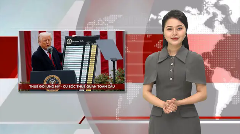 Thuế đối ứng Mỹ - Cú sốc thuế quan toàn cầu | Nhìn ra thế giới | 03/04/2025