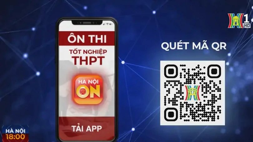 Ôn thi tốt nghiệp THPT trên ứng dụng Hà Nội ON