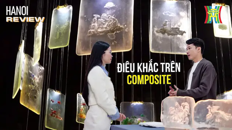 Dấu ấn Thăng Long qua nét khắc hoạ trên chất liệu composite | HANOI Review | 03/04/2025