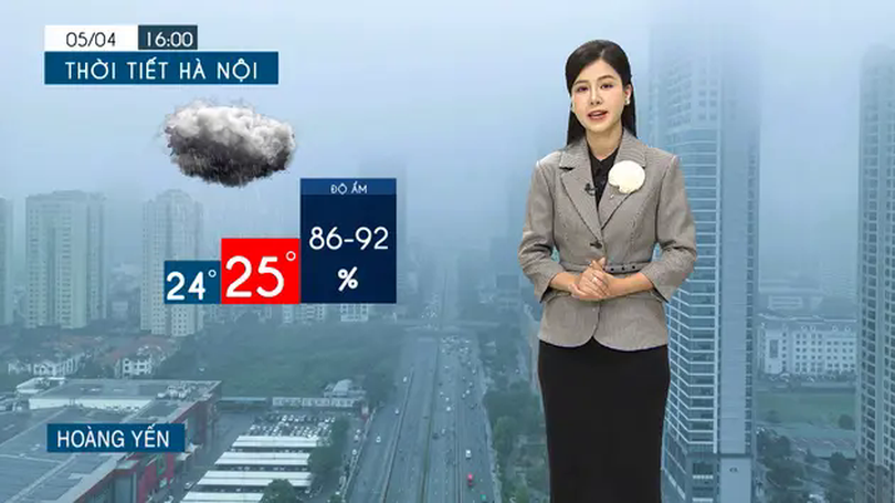 Dự báo thời tiết tối | 05/04/2025