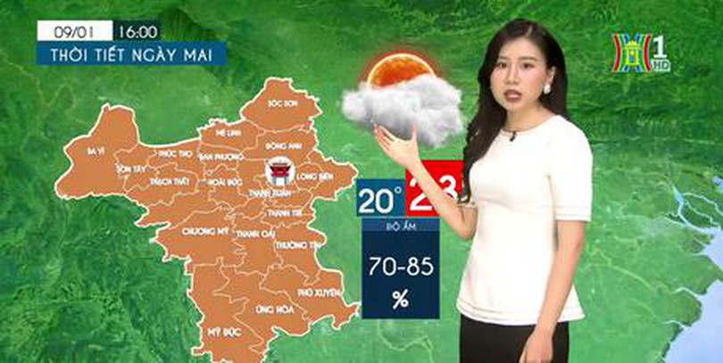 Dự báo thời tiết ngày 09/01/2023